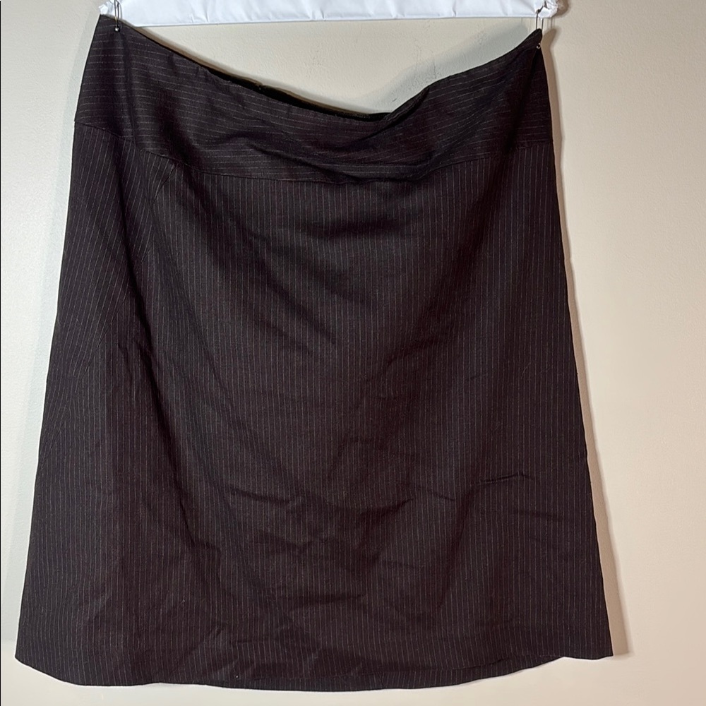 Banana Republic Brown striped A-Line Knee-Length Skirt